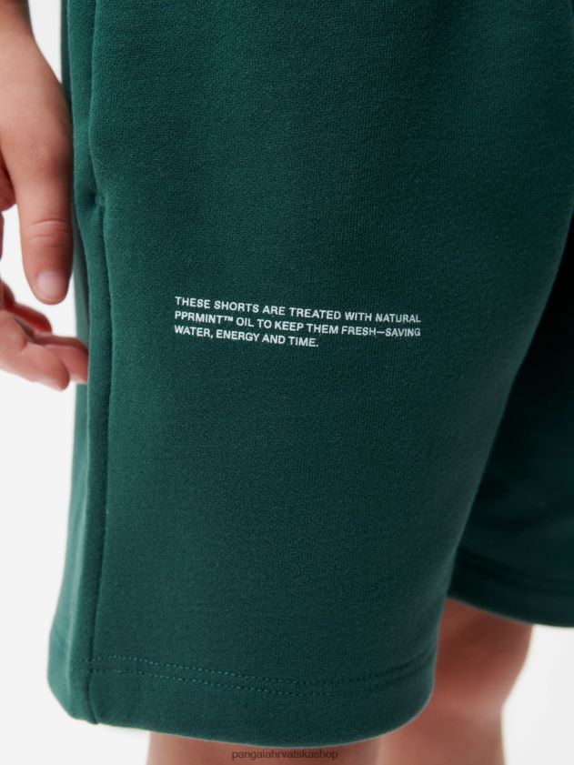 odjeća Pangaia 365 duge kratke hlače lišće zeleno djeca 4VDHN0622