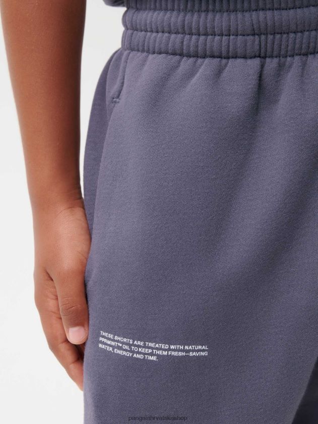 odjeća Pangaia 365 duge kratke hlače plavi škriljevac djeca 4VDHN0616