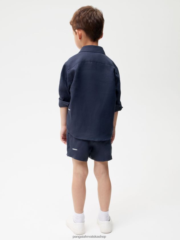 odjeća Pangaia aloe lanene kratke hlače mornarsko plava djeca 4VDHN0623