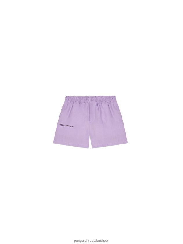 odjeća Pangaia aloe lanene kratke hlače orhideja ljubičasta djeca 4VDHN0614