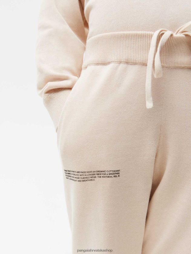 odjeća Pangaia sportske hlače od organskog pamuka pijesak djeca 4VDHN0628