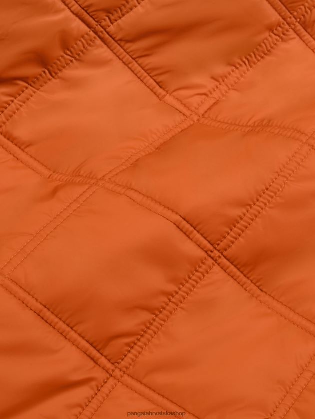 odjeća Pangaia flwrdwn prošivena jakna bez ovratnika cimet naranča djeca 4VDHN0650