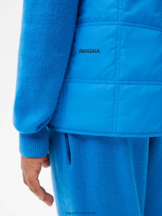 odjeća Pangaia flwrdwn prošivena jakna cerulean blue djeca 4VDHN0654