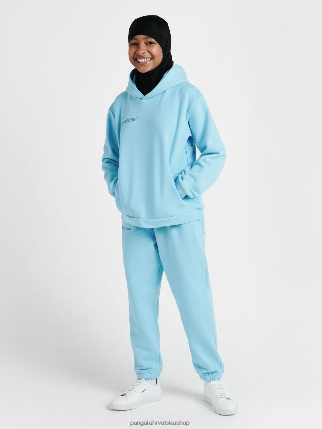 odjeća Pangaia 365 majica s kapuljačom nebesko plavo djeca 4VDHN0555