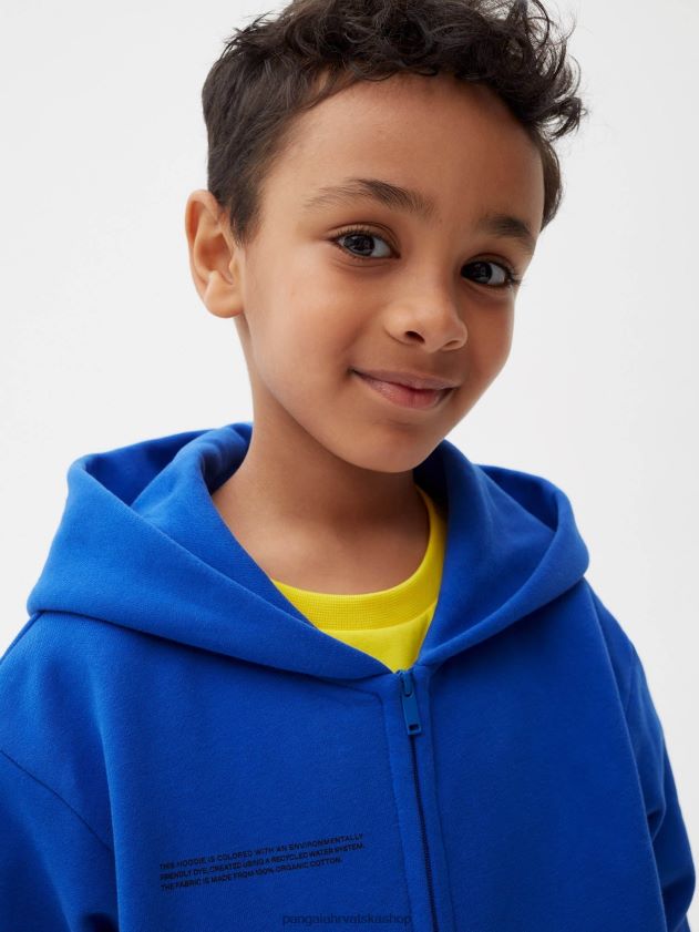 odjeća Pangaia 365 majica s patentnim zatvaračem kobalt plava djeca 4VDHN0561