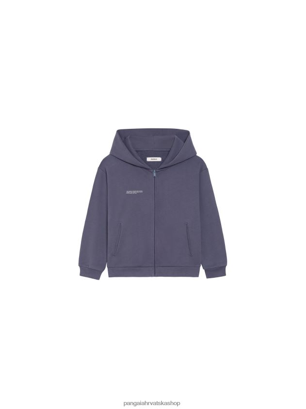 odjeća Pangaia 365 majica s patentnim zatvaračem plavi škriljevac djeca 4VDHN0553