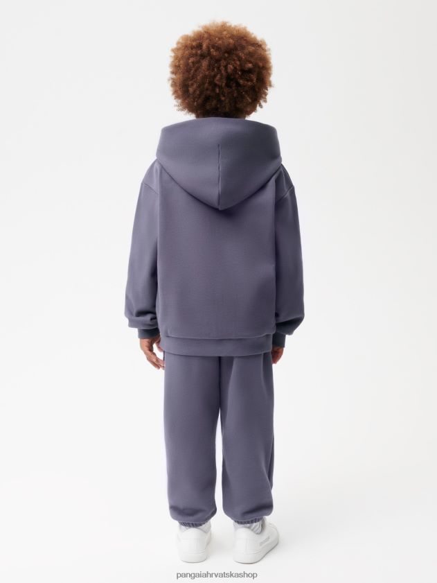 odjeća Pangaia 365 majica s patentnim zatvaračem plavi škriljevac djeca 4VDHN0553