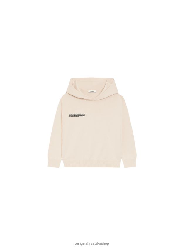 odjeća Pangaia majica s kapuljačom od organskog pamuka pijesak djeca 4VDHN0559