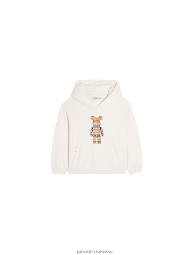 odjeća Pangaia x haroshi be@rbrick majica s kapuljačom prljavo bijela djeca 4VDHN0557