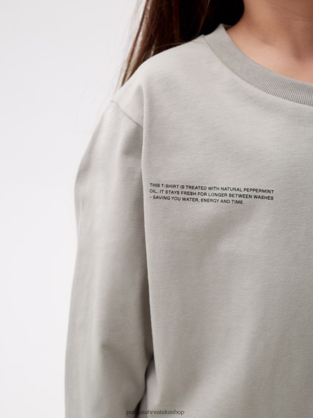 odjeća Pangaia 365 majica dugih rukava kamen djeca 4VDHN0605