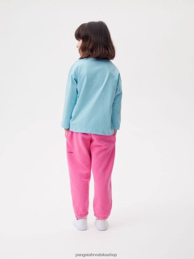 odjeća Pangaia 365 majica dugih rukava nebesko plavo djeca 4VDHN0604