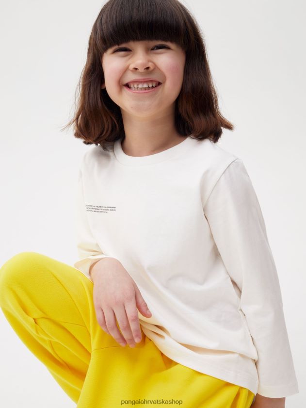 odjeća Pangaia 365 majica dugih rukava prljavo bijela djeca 4VDHN0598