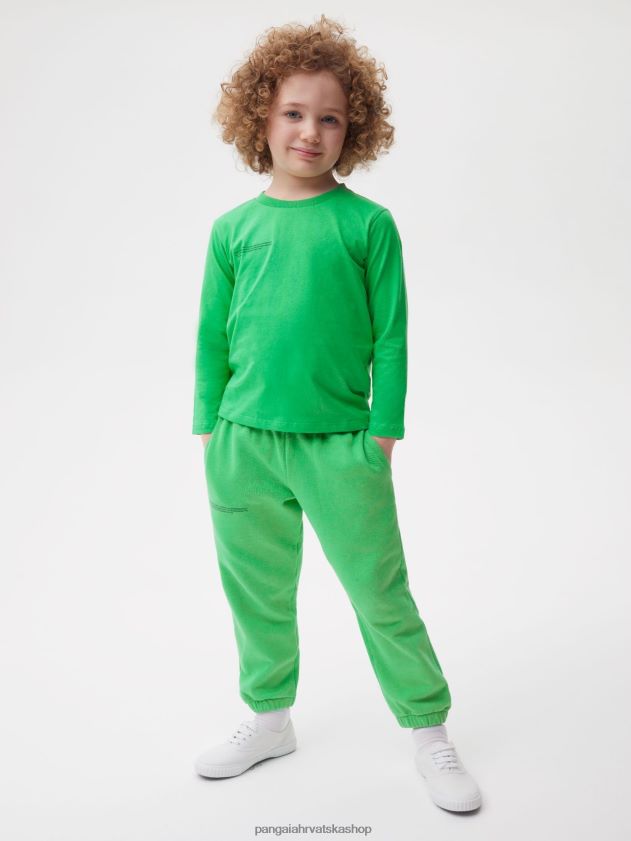odjeća Pangaia 365 majica dugih rukava zelena od žada djeca 4VDHN0602