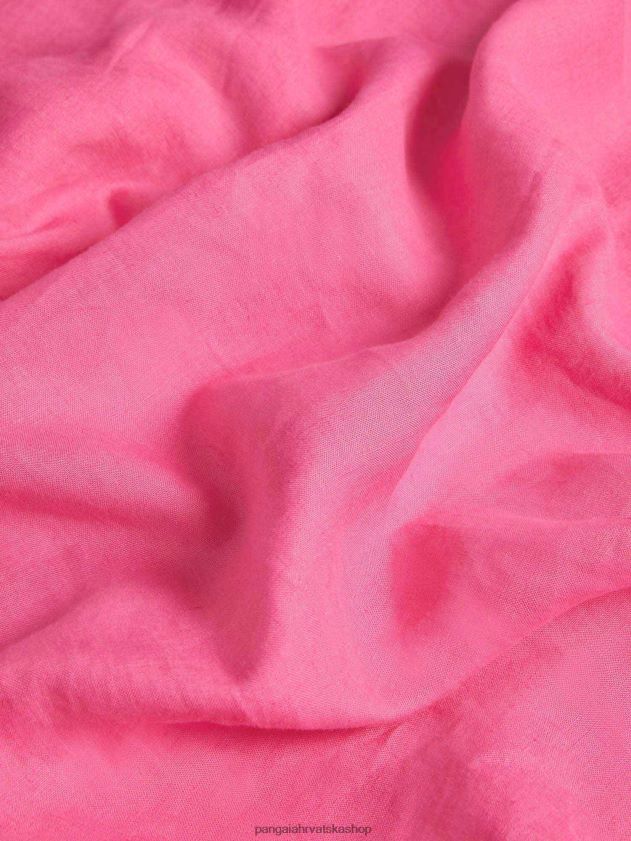 odjeća Pangaia košulja dugih rukava od aloe lana flamingo ružičasta djeca 4VDHN0583