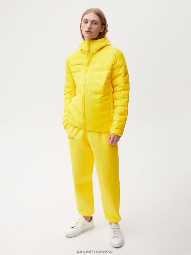 odjeća Pangaia flwrdwn lite puf jakna šafran žuta muškarci 4VDHN0537