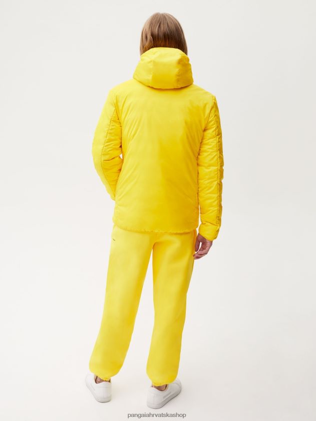 odjeća Pangaia flwrdwn lite puf jakna šafran žuta muškarci 4VDHN0537