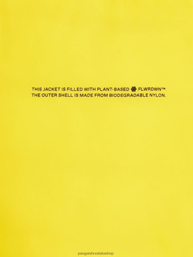 odjeća Pangaia flwrdwn lite puf jakna šafran žuta muškarci 4VDHN0537