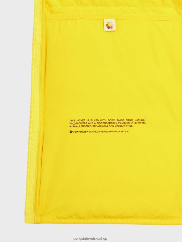 odjeća Pangaia flwrdwn lite puf jakna šafran žuta muškarci 4VDHN0537