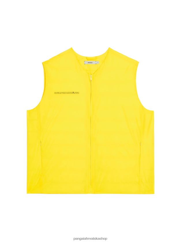 odjeća Pangaia flwrdwn lite puf prsluk šafran žuta muškarci 4VDHN0535