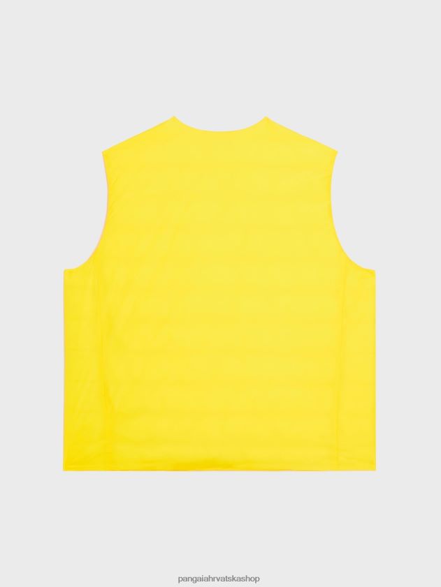 odjeća Pangaia flwrdwn lite puf prsluk šafran žuta muškarci 4VDHN0535