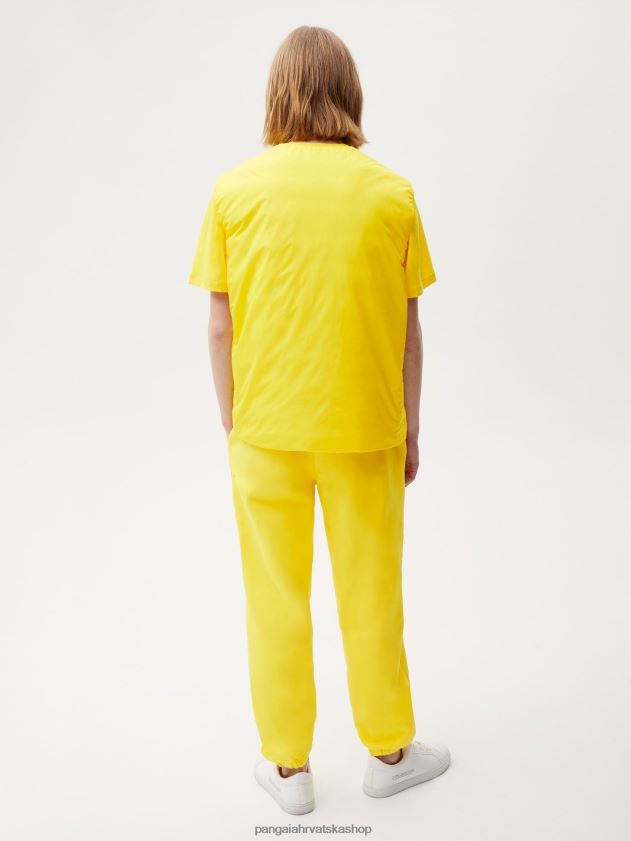 odjeća Pangaia flwrdwn lite puf prsluk šafran žuta muškarci 4VDHN0535