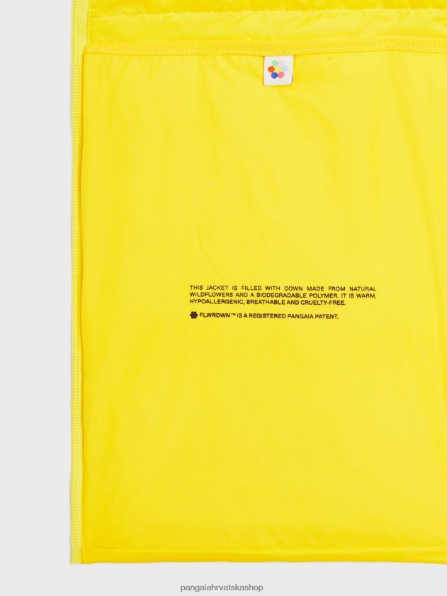 odjeća Pangaia flwrdwn lite puf prsluk šafran žuta muškarci 4VDHN0535