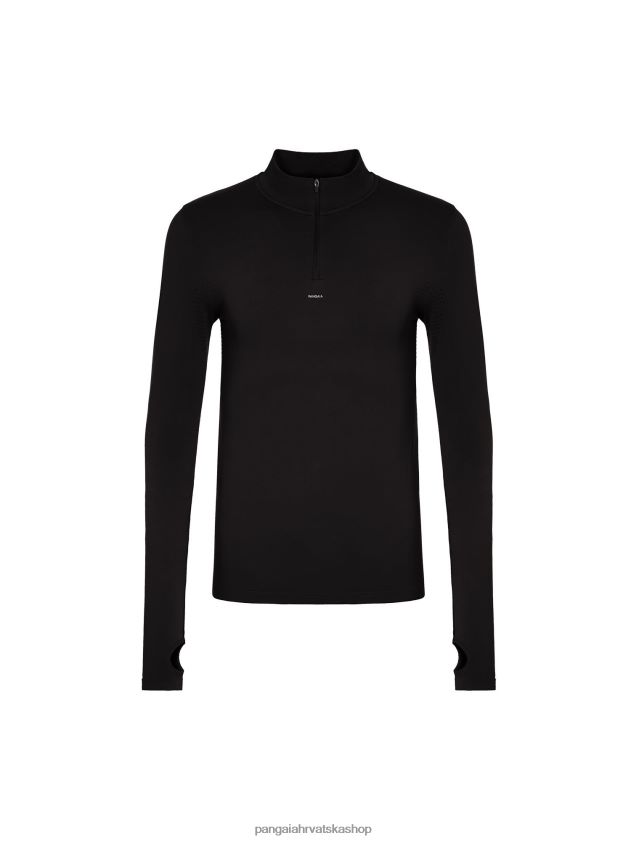 odjeća Pangaia motion gornji dio dugih rukava s patentnim zatvaračem crno muškarci 4VDHN0514