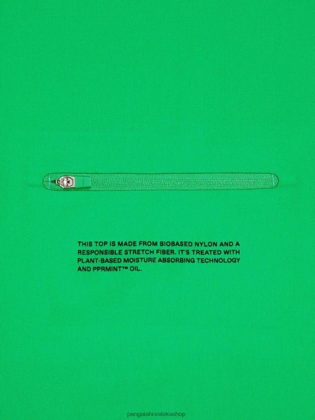 odjeća Pangaia motion x gornji dio dugih rukava s patentnim zatvaračem zelena od žada muškarci 4VDHN0524