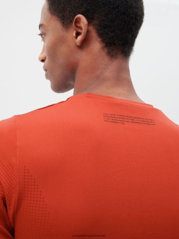 odjeća Pangaia motion x majica jaspis crvena muškarci 4VDHN0525