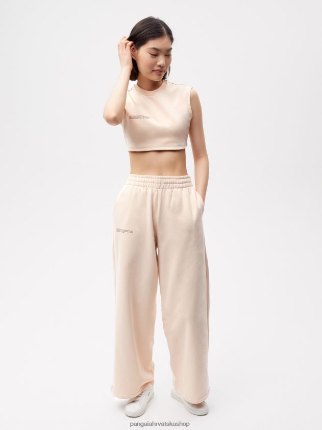 odjeća Pangaia 365 hlače s ravnim nogavicama pijesak žene 4VDHN0316