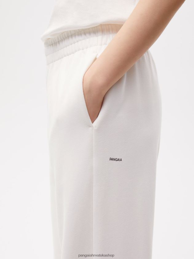 odjeća Pangaia 365 hlače s ravnim nogavicama prljavo bijela žene 4VDHN0340