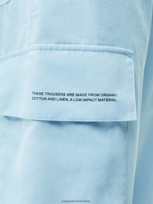 odjeća Pangaia kargo hlače od mješavine organskog pamuka dječje plava žene 4VDHN0317