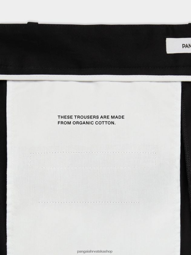 odjeća Pangaia krojene hlače od organskog pamuka crno žene 4VDHN0376