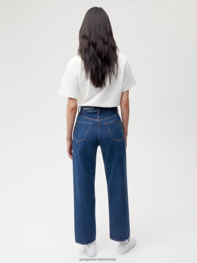 odjeća Pangaia nettle denim traperice visokog rasta srednje pranje žene 4VDHN0373