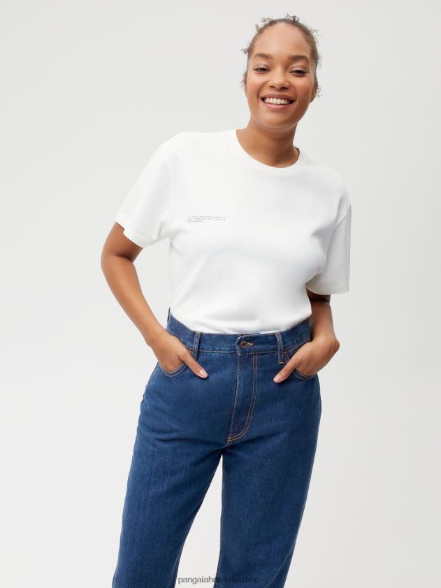 odjeća Pangaia nettle denim traperice visokog rasta srednje pranje žene 4VDHN0373