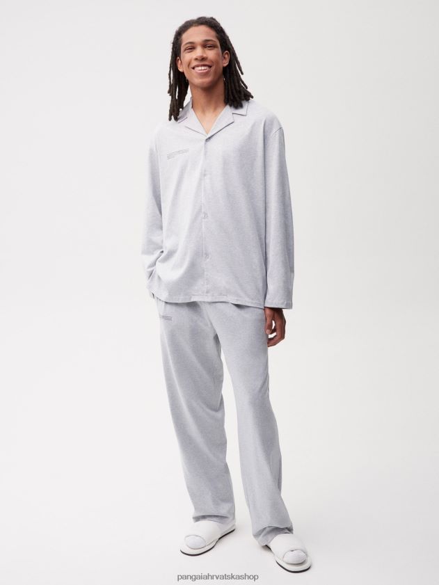 odjeća Pangaia pidžama trenirke od organskog pamuka s c-vlaknom sivi lapor žene 4VDHN0425