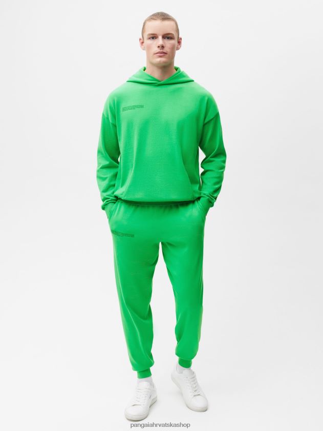 odjeća Pangaia sportske hlače od organskog pamuka zelena od žada žene 4VDHN0348