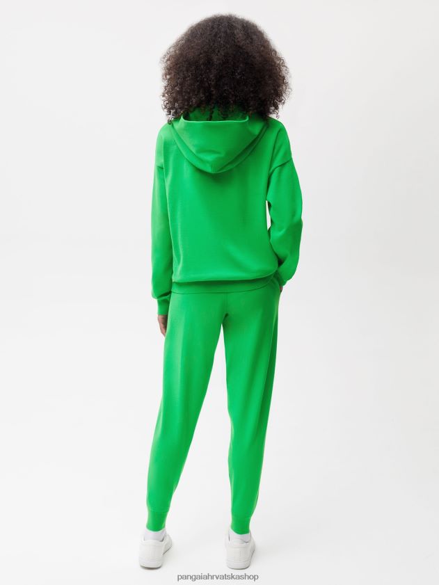 odjeća Pangaia sportske hlače od organskog pamuka zelena od žada žene 4VDHN0348