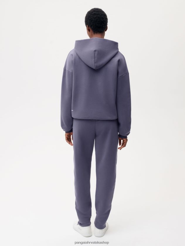 odjeća Pangaia sužene trenirke od recikliranog pamuka plavi škriljevac žene 4VDHN0318