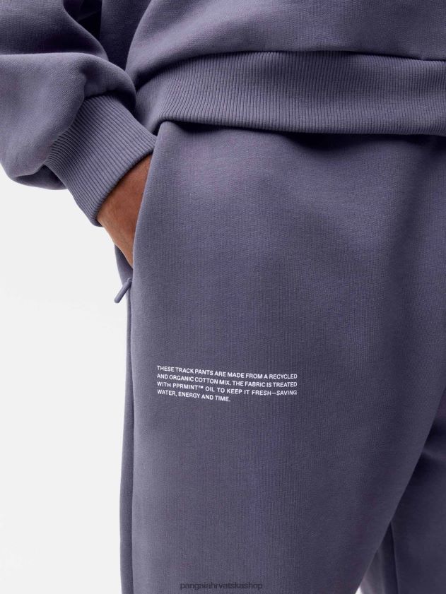 odjeća Pangaia sužene trenirke od recikliranog pamuka plavi škriljevac žene 4VDHN0318