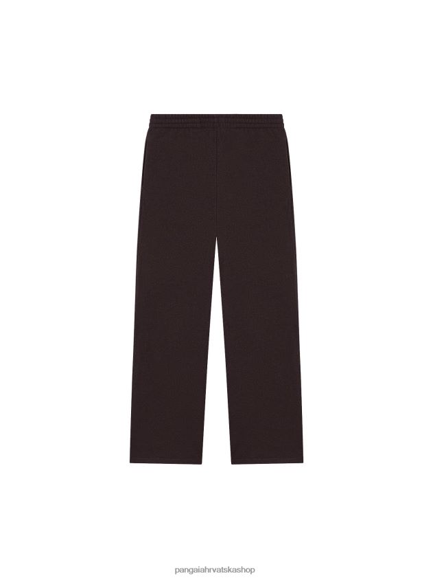 odjeća Pangaia trenirke širokih nogavica od reciklirane vune kesten smeđa žene 4VDHN0327