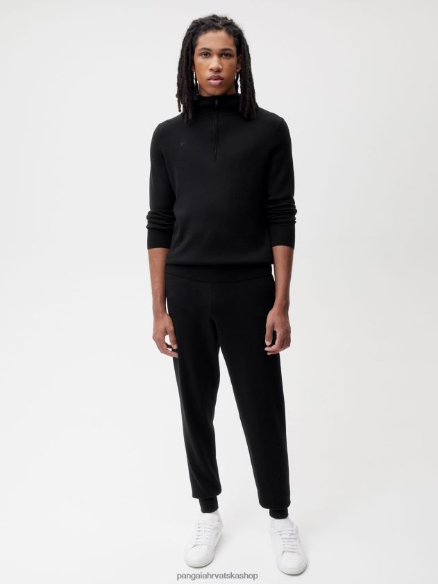 odjeća Pangaia trenirke od merino vune crno žene 4VDHN0360