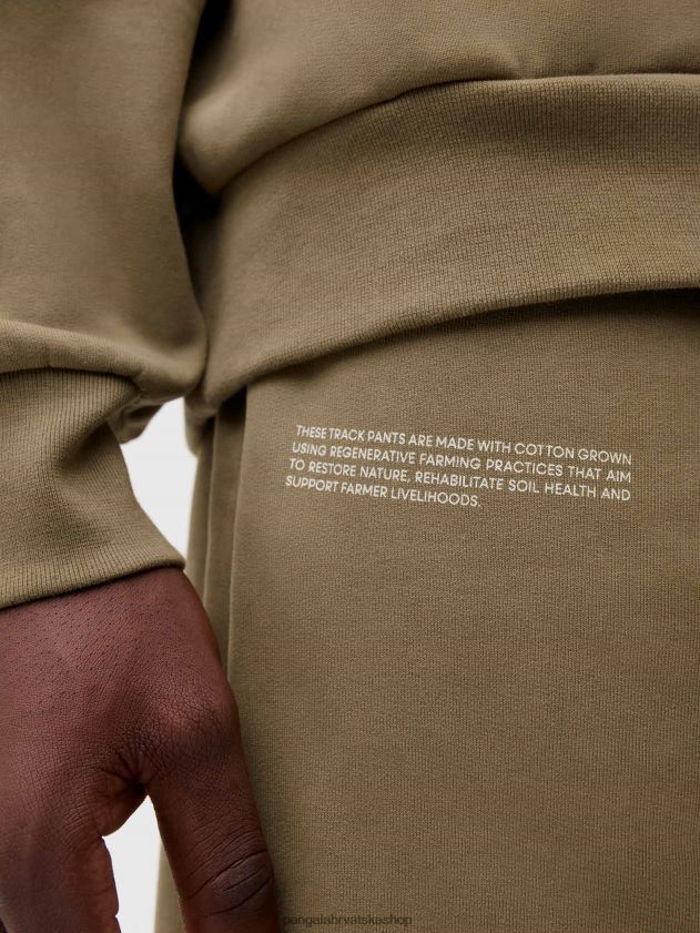 odjeća Pangaia u pretvorbenim pamučnim trenirkama ugljen smeđa žene 4VDHN0350