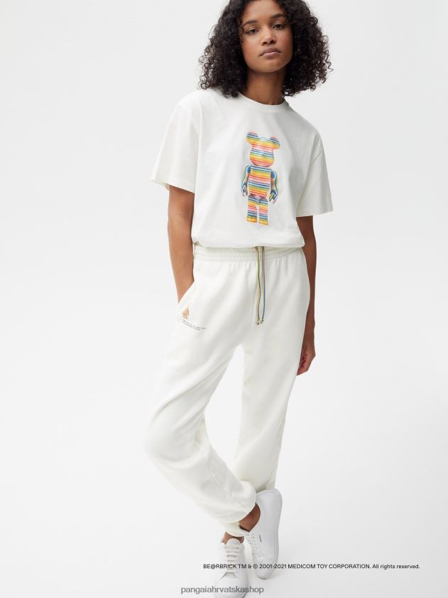 odjeća Pangaia x haroshi be@rbrick trenirke od recikliranog pamuka prljavo bijela žene 4VDHN0371