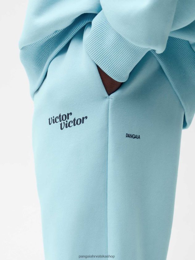 odjeća Pangaia x victor victor trenirke s potpisom nebesko plavo žene 4VDHN0365