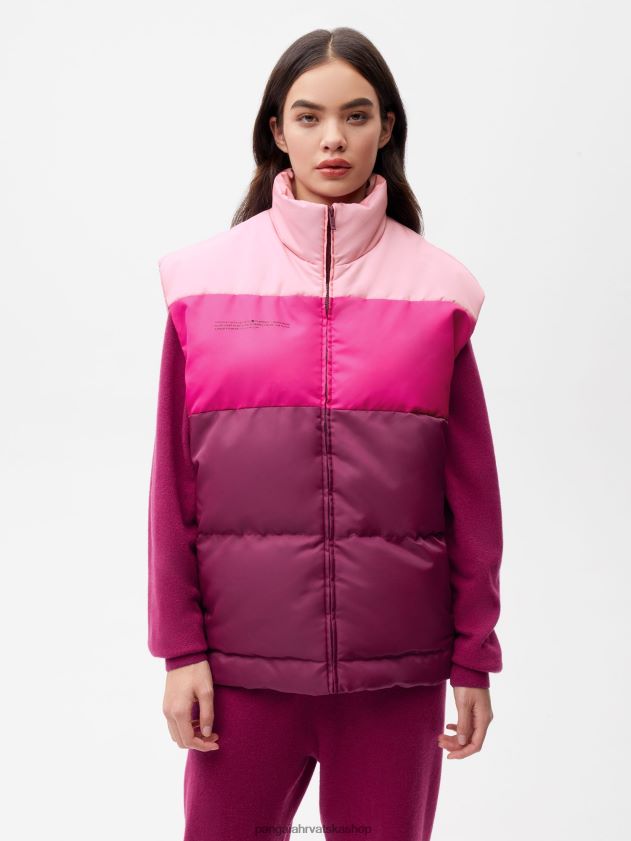 odjeća Pangaia flwrdwn jakna šljiva ljubičasta žene 4VDHN0443