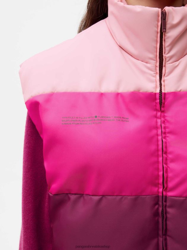 odjeća Pangaia flwrdwn jakna šljiva ljubičasta žene 4VDHN0443