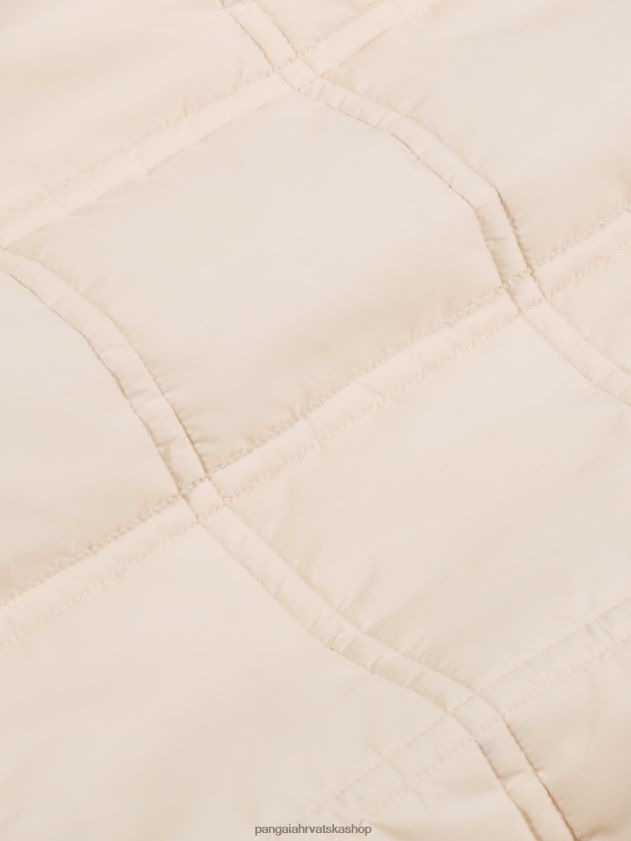 odjeća Pangaia flwrdwn prošivena jakna bez ovratnika pijesak žene 4VDHN0483