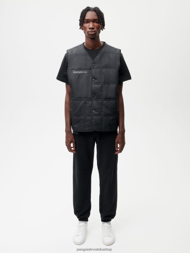 odjeća Pangaia flwrdwn prošivena jakna crno žene 4VDHN0478