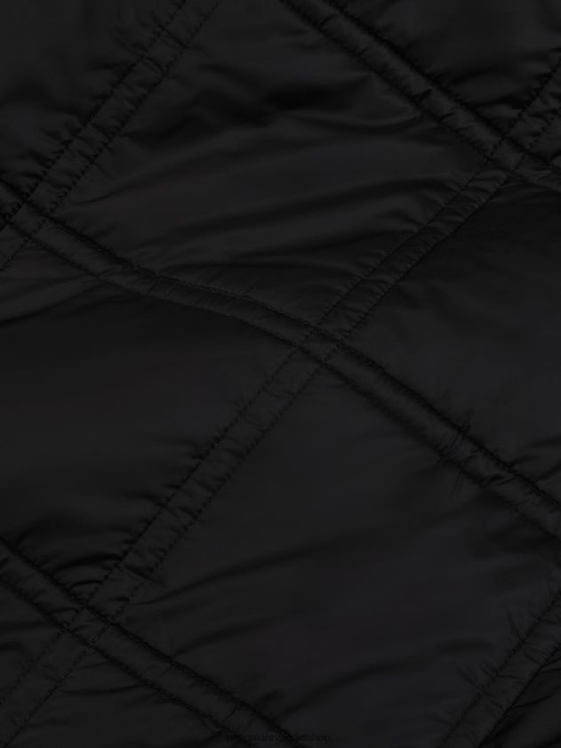 odjeća Pangaia flwrdwn prošivena jakna crno žene 4VDHN0478